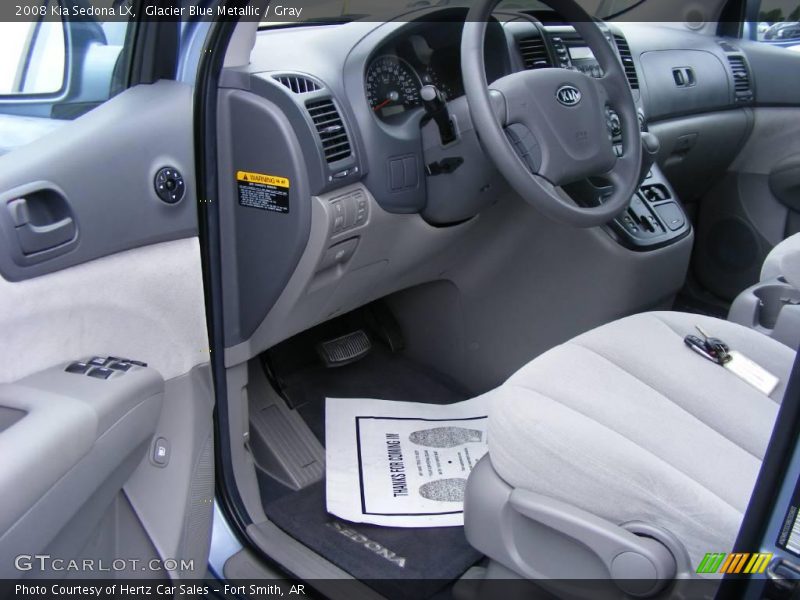 Glacier Blue Metallic / Gray 2008 Kia Sedona LX