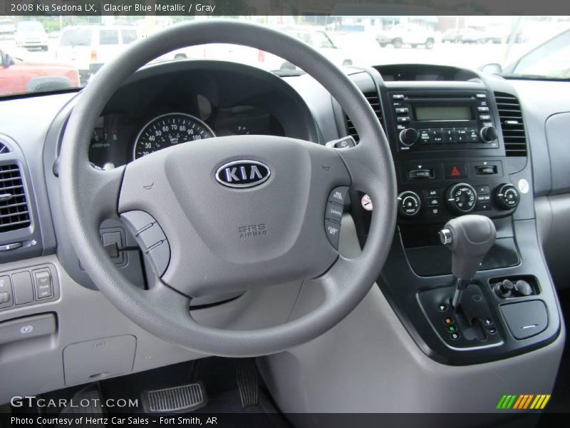 Glacier Blue Metallic / Gray 2008 Kia Sedona LX