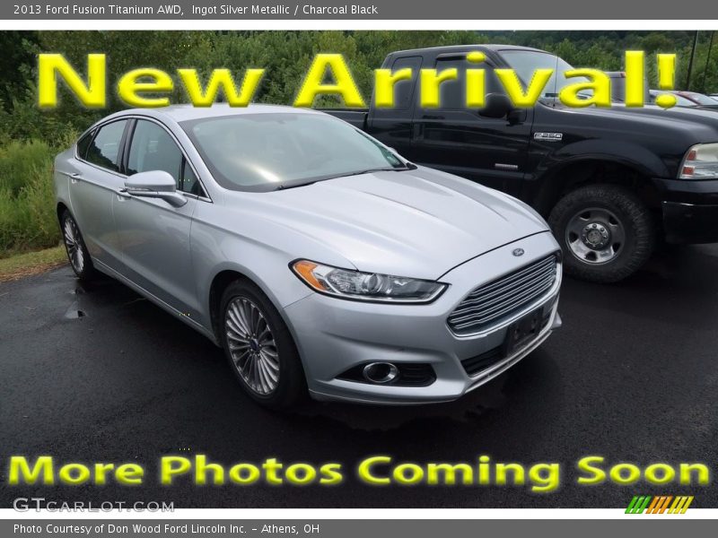 Ingot Silver Metallic / Charcoal Black 2013 Ford Fusion Titanium AWD