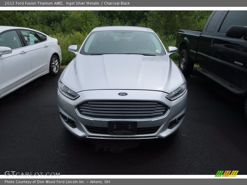 Ingot Silver Metallic / Charcoal Black 2013 Ford Fusion Titanium AWD