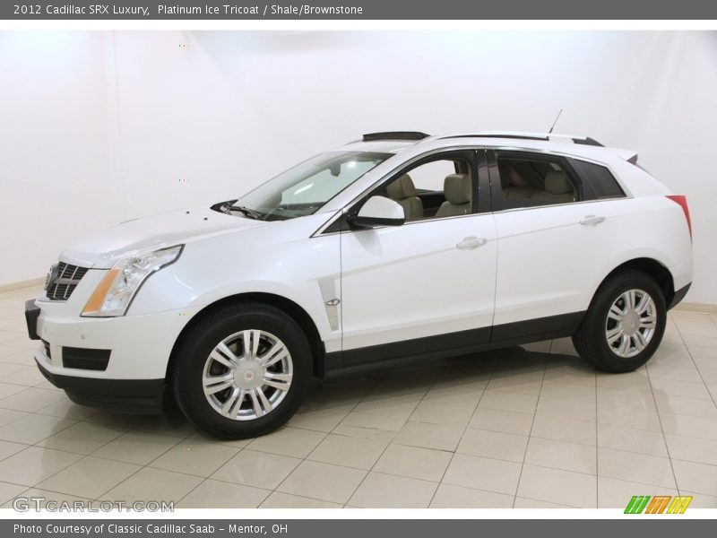 Platinum Ice Tricoat / Shale/Brownstone 2012 Cadillac SRX Luxury