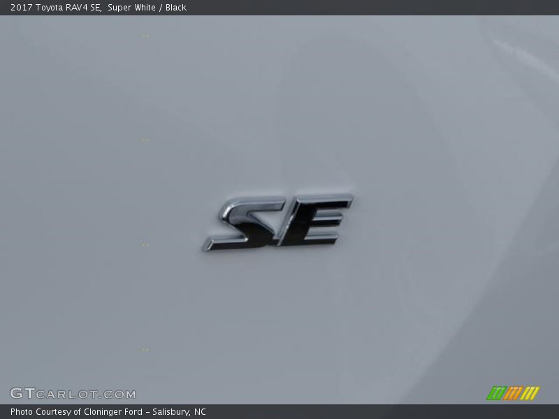 Super White / Black 2017 Toyota RAV4 SE