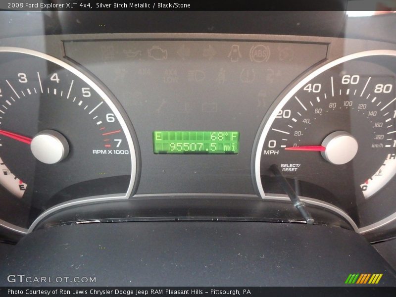 Silver Birch Metallic / Black/Stone 2008 Ford Explorer XLT 4x4