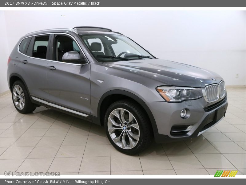 Space Gray Metallic / Black 2017 BMW X3 xDrive35i