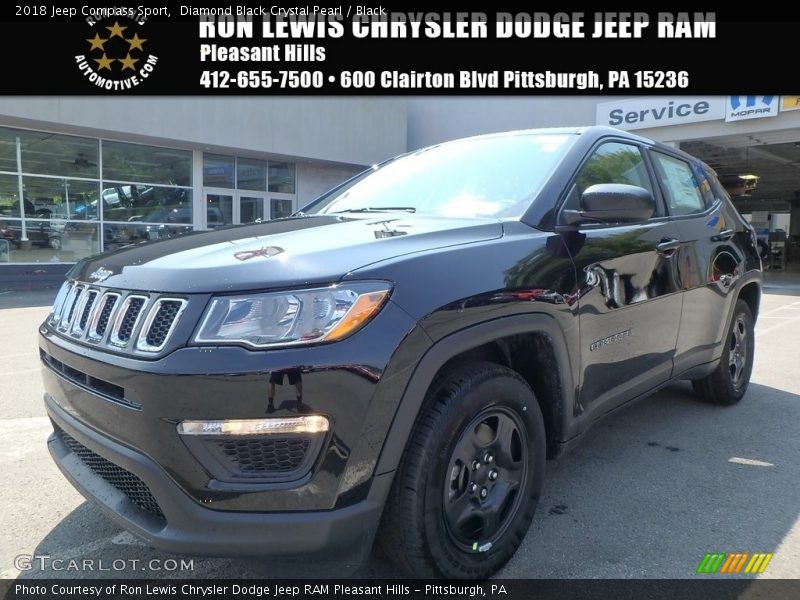Diamond Black Crystal Pearl / Black 2018 Jeep Compass Sport