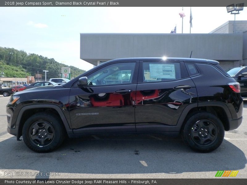 Diamond Black Crystal Pearl / Black 2018 Jeep Compass Sport