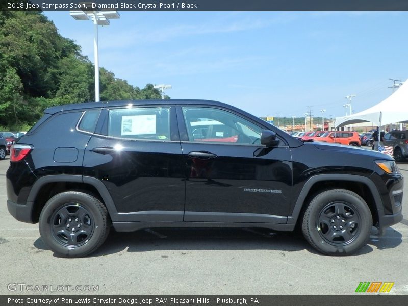 Diamond Black Crystal Pearl / Black 2018 Jeep Compass Sport
