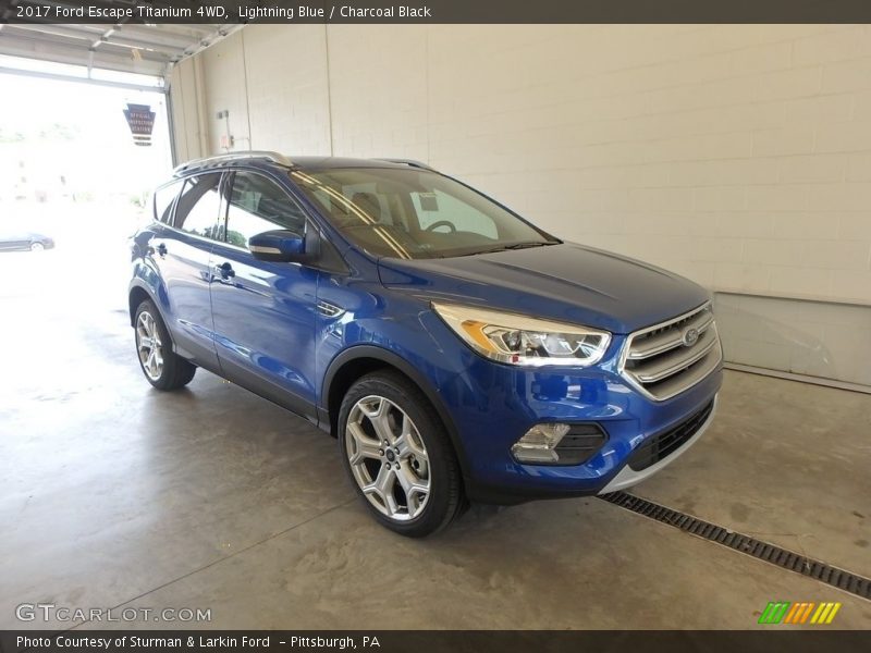 Lightning Blue / Charcoal Black 2017 Ford Escape Titanium 4WD
