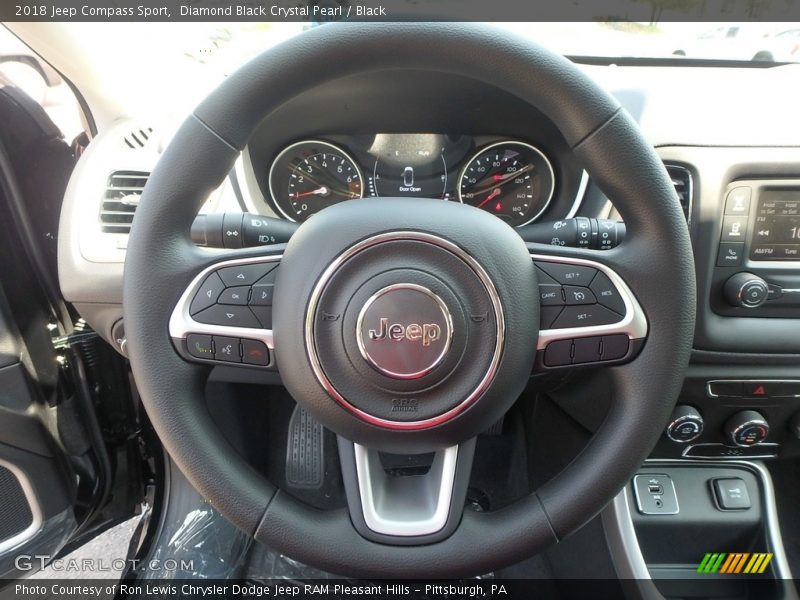 Diamond Black Crystal Pearl / Black 2018 Jeep Compass Sport