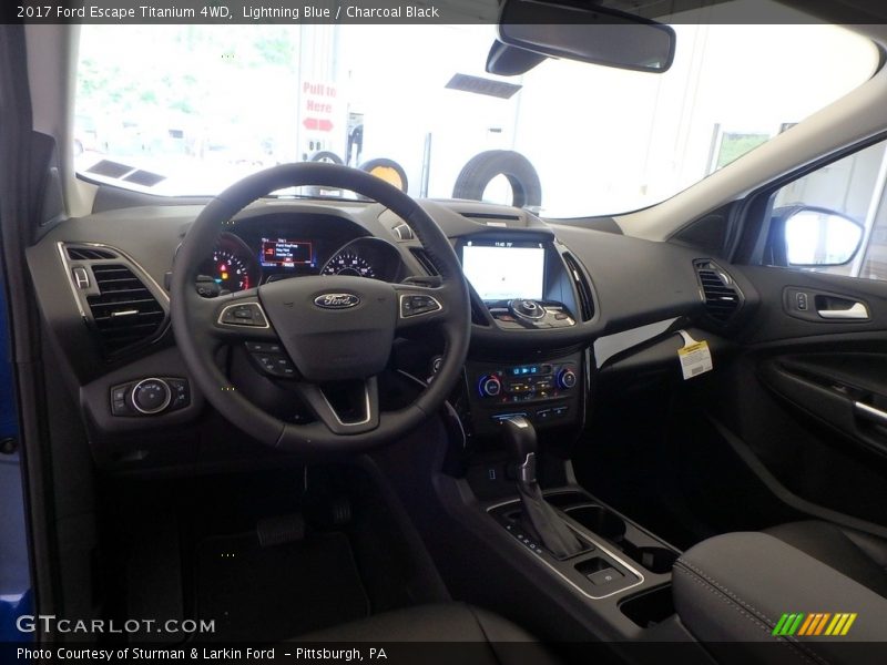 Lightning Blue / Charcoal Black 2017 Ford Escape Titanium 4WD