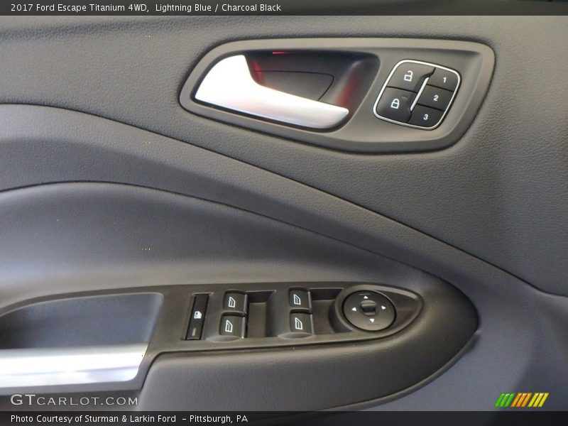 Lightning Blue / Charcoal Black 2017 Ford Escape Titanium 4WD