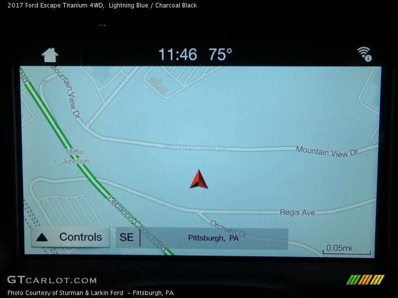 Lightning Blue / Charcoal Black 2017 Ford Escape Titanium 4WD