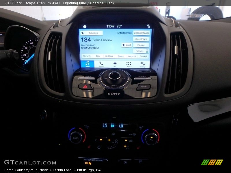 Lightning Blue / Charcoal Black 2017 Ford Escape Titanium 4WD