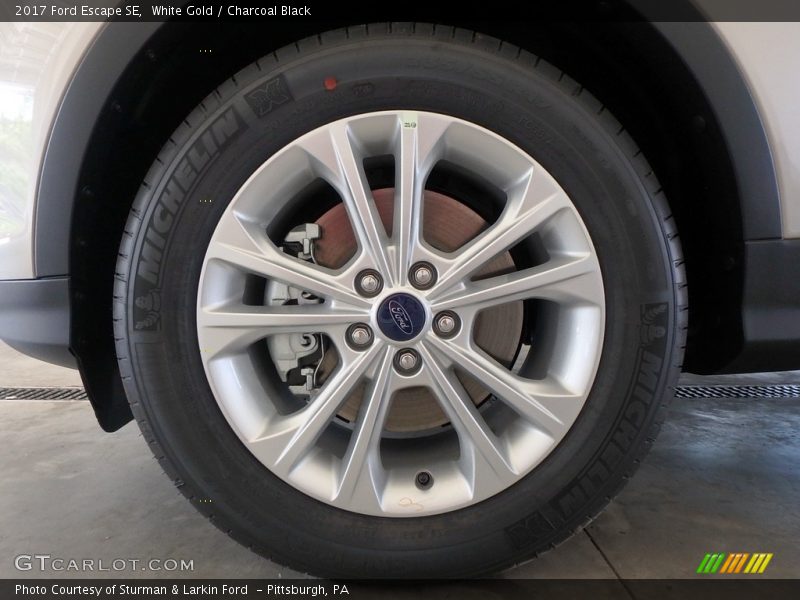 White Gold / Charcoal Black 2017 Ford Escape SE