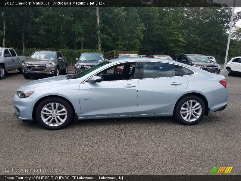 Arctic Blue Metallic / Jet Black 2017 Chevrolet Malibu LT