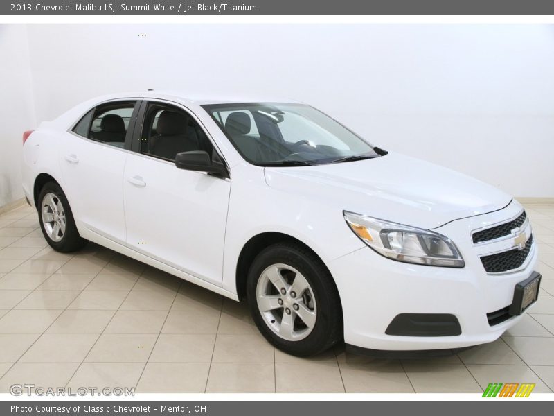 Summit White / Jet Black/Titanium 2013 Chevrolet Malibu LS