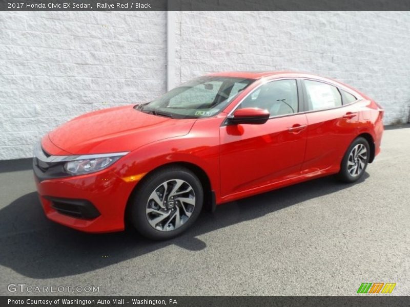 Rallye Red / Black 2017 Honda Civic EX Sedan