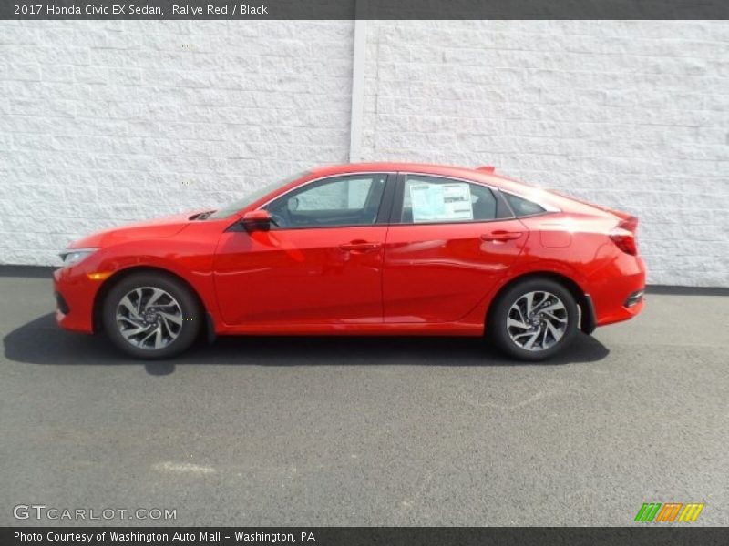 Rallye Red / Black 2017 Honda Civic EX Sedan