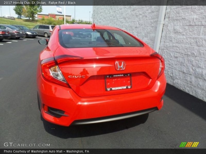 Rallye Red / Black 2017 Honda Civic EX Sedan