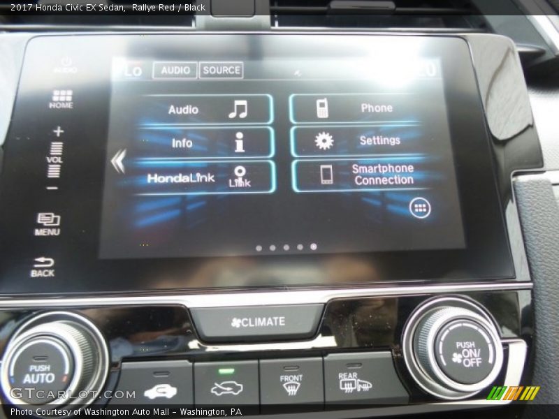 Rallye Red / Black 2017 Honda Civic EX Sedan