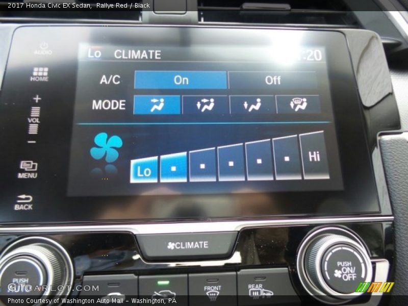 Rallye Red / Black 2017 Honda Civic EX Sedan