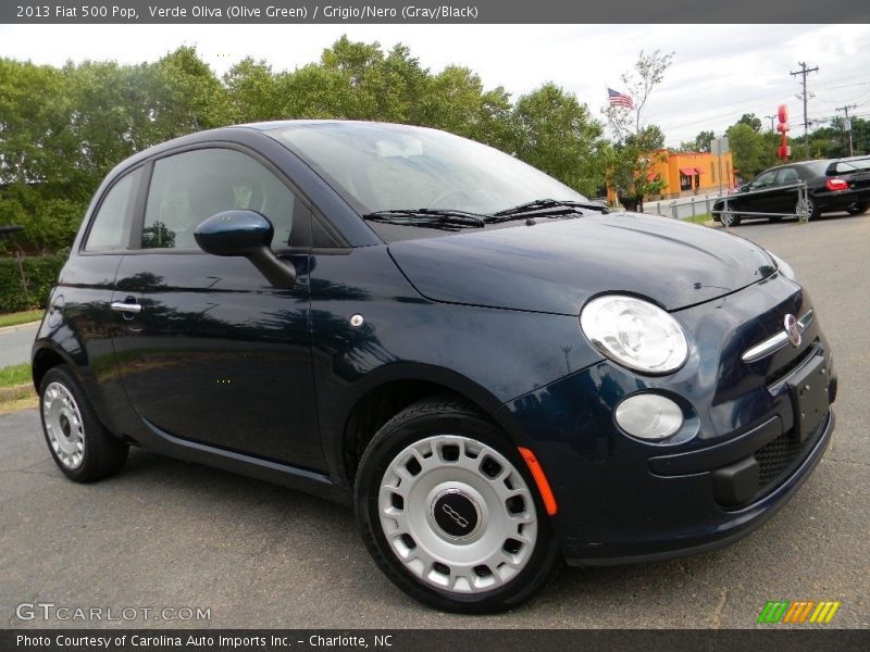 Verde Oliva (Olive Green) / Grigio/Nero (Gray/Black) 2013 Fiat 500 Pop