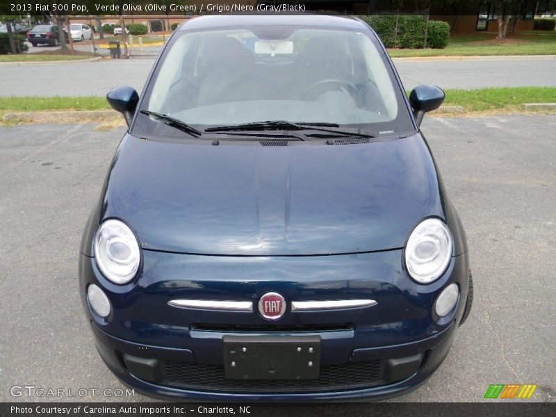 Verde Oliva (Olive Green) / Grigio/Nero (Gray/Black) 2013 Fiat 500 Pop