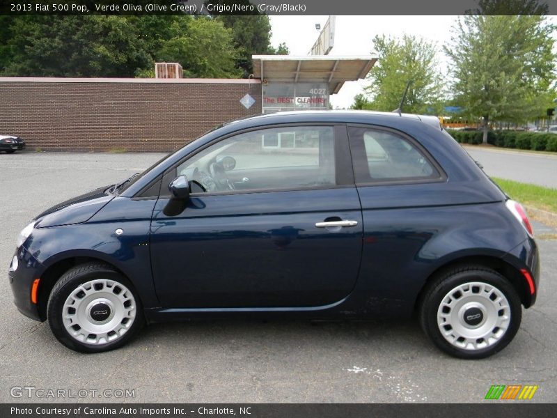 Verde Oliva (Olive Green) / Grigio/Nero (Gray/Black) 2013 Fiat 500 Pop