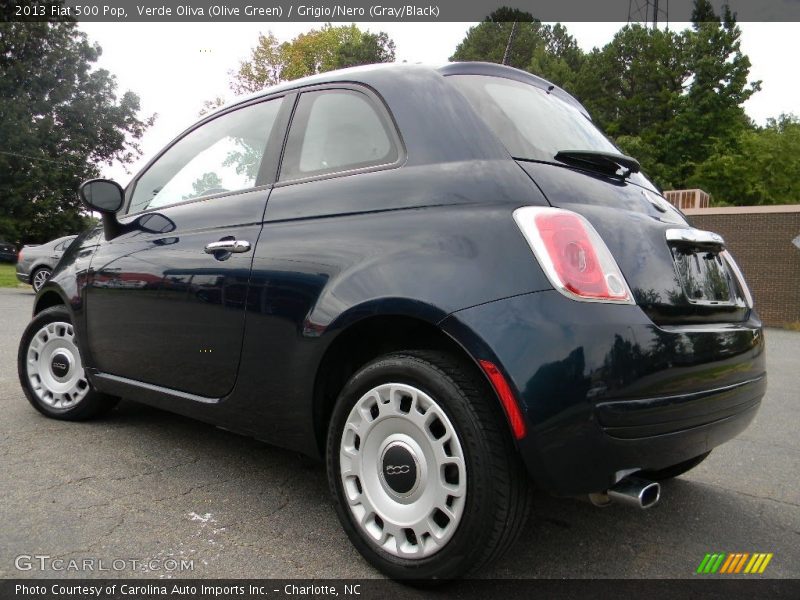 Verde Oliva (Olive Green) / Grigio/Nero (Gray/Black) 2013 Fiat 500 Pop