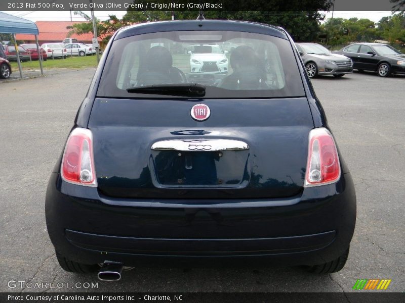 Verde Oliva (Olive Green) / Grigio/Nero (Gray/Black) 2013 Fiat 500 Pop