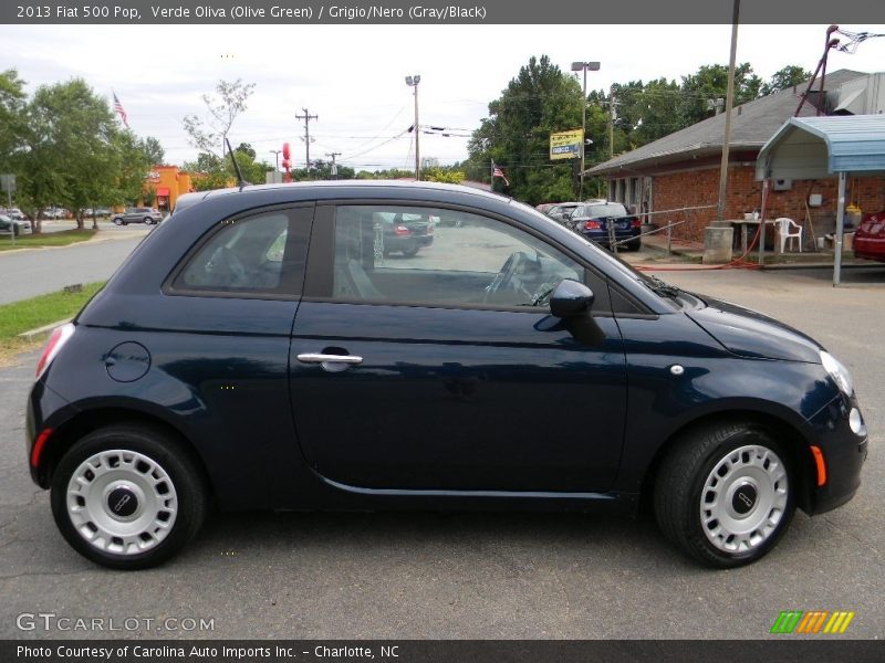 Verde Oliva (Olive Green) / Grigio/Nero (Gray/Black) 2013 Fiat 500 Pop