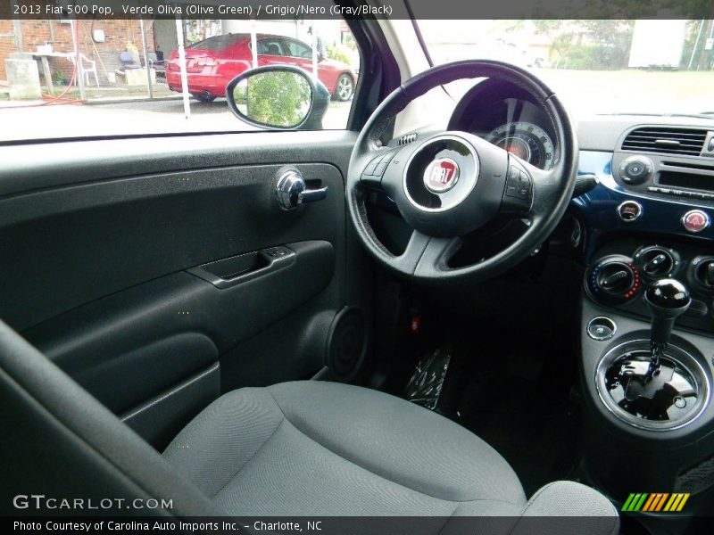 Verde Oliva (Olive Green) / Grigio/Nero (Gray/Black) 2013 Fiat 500 Pop