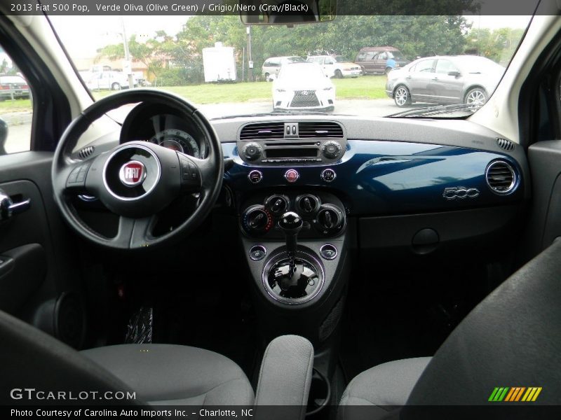 Verde Oliva (Olive Green) / Grigio/Nero (Gray/Black) 2013 Fiat 500 Pop