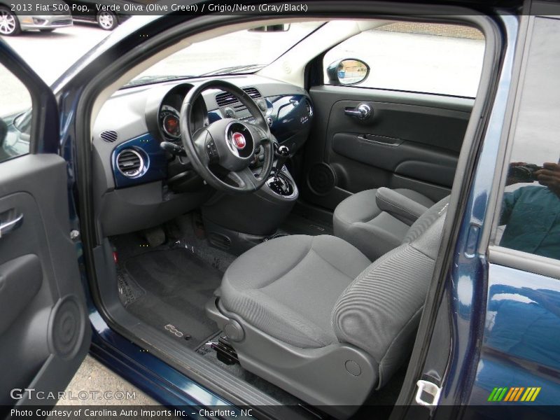Verde Oliva (Olive Green) / Grigio/Nero (Gray/Black) 2013 Fiat 500 Pop