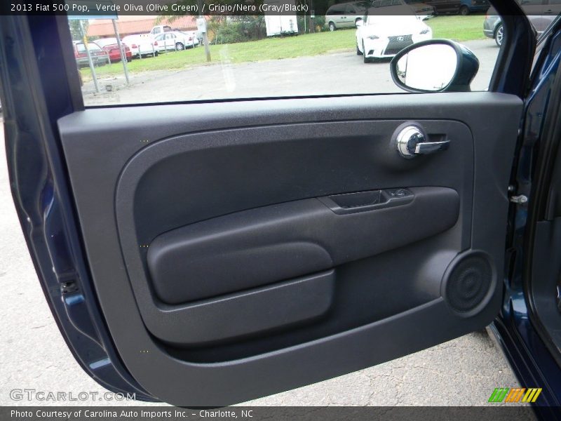 Verde Oliva (Olive Green) / Grigio/Nero (Gray/Black) 2013 Fiat 500 Pop
