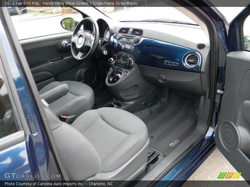 Verde Oliva (Olive Green) / Grigio/Nero (Gray/Black) 2013 Fiat 500 Pop