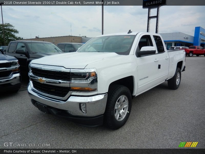 Summit White / Jet Black 2018 Chevrolet Silverado 1500 LT Double Cab 4x4