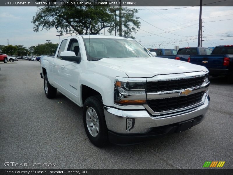 Summit White / Jet Black 2018 Chevrolet Silverado 1500 LT Double Cab 4x4