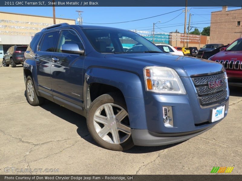 Steel Blue Metallic / Jet Black 2011 GMC Terrain SLT