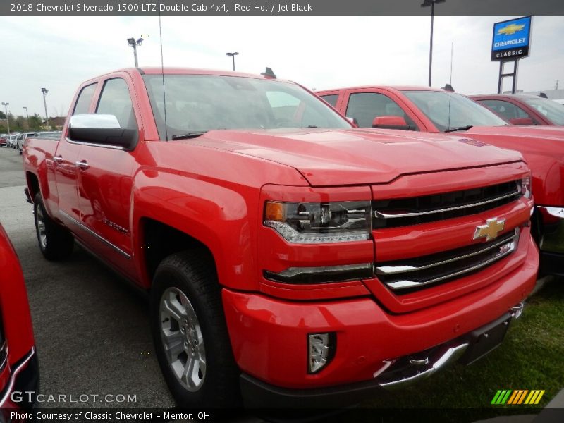 Red Hot / Jet Black 2018 Chevrolet Silverado 1500 LTZ Double Cab 4x4