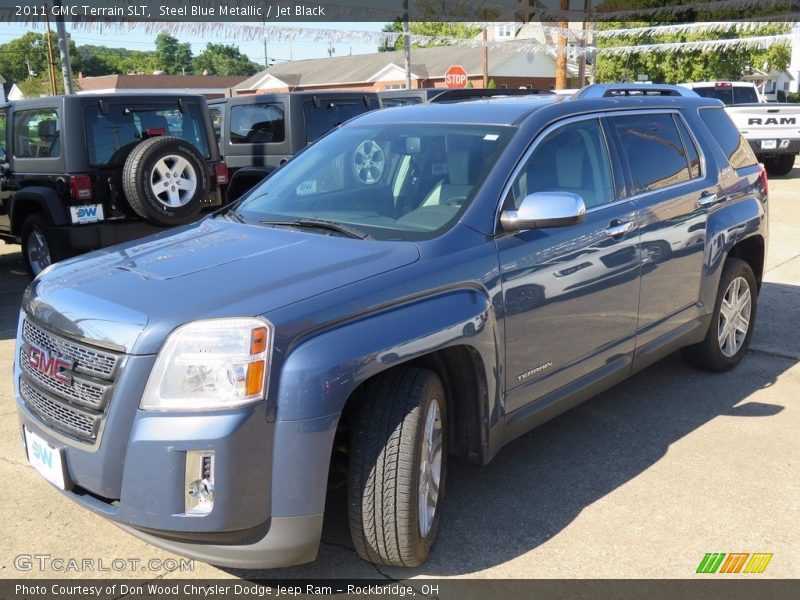 Steel Blue Metallic / Jet Black 2011 GMC Terrain SLT
