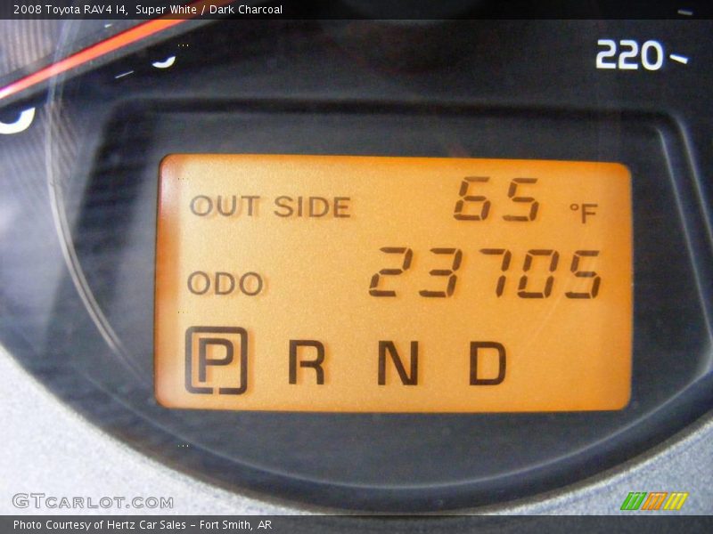 Super White / Dark Charcoal 2008 Toyota RAV4 I4