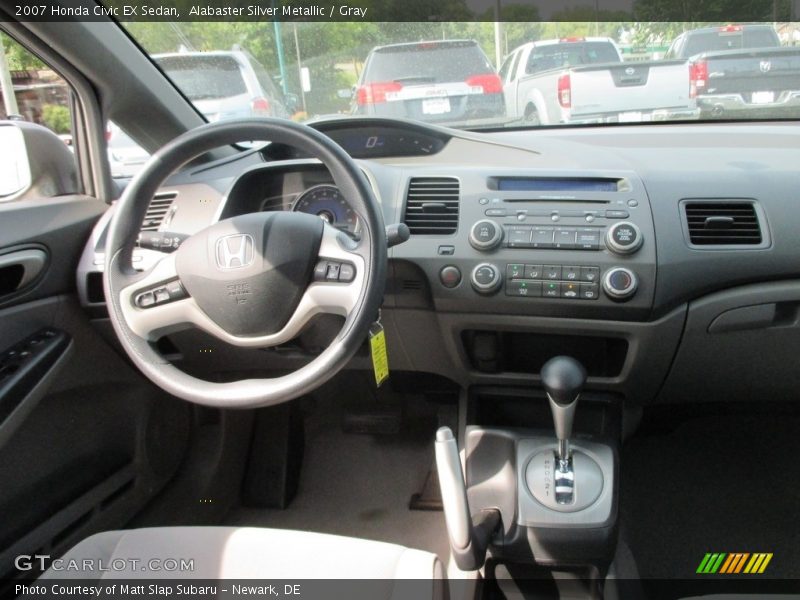 Alabaster Silver Metallic / Gray 2007 Honda Civic EX Sedan