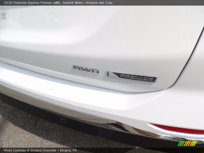 Summit White / Medium Ash Gray 2018 Chevrolet Equinox Premier AWD