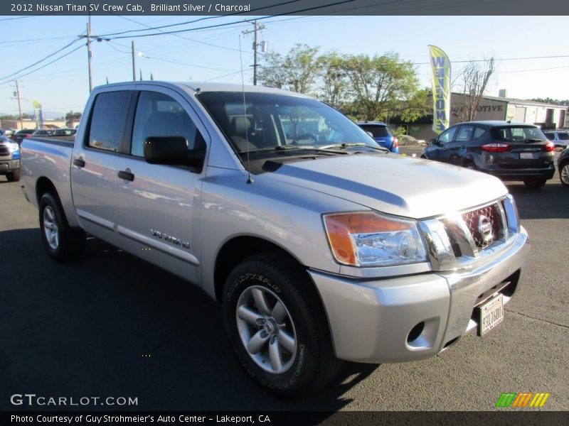Brilliant Silver / Charcoal 2012 Nissan Titan SV Crew Cab