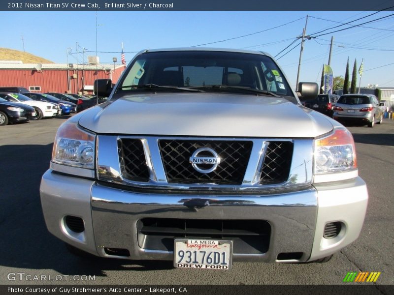 Brilliant Silver / Charcoal 2012 Nissan Titan SV Crew Cab