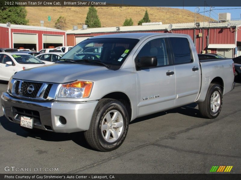 Brilliant Silver / Charcoal 2012 Nissan Titan SV Crew Cab