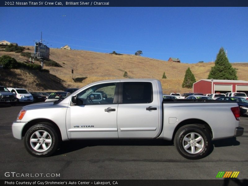 Brilliant Silver / Charcoal 2012 Nissan Titan SV Crew Cab