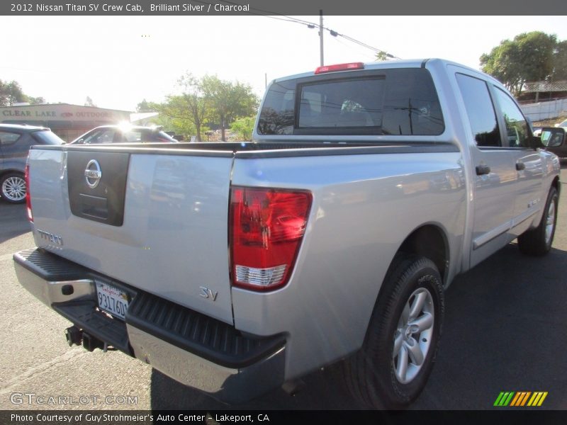 Brilliant Silver / Charcoal 2012 Nissan Titan SV Crew Cab