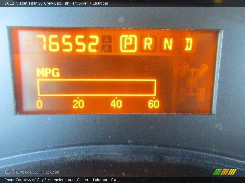 Brilliant Silver / Charcoal 2012 Nissan Titan SV Crew Cab